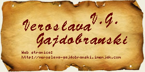 Veroslava Gajdobranski vizit kartica